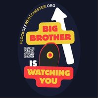 FlockOff! Westchester sticker — Big Brother is watching you